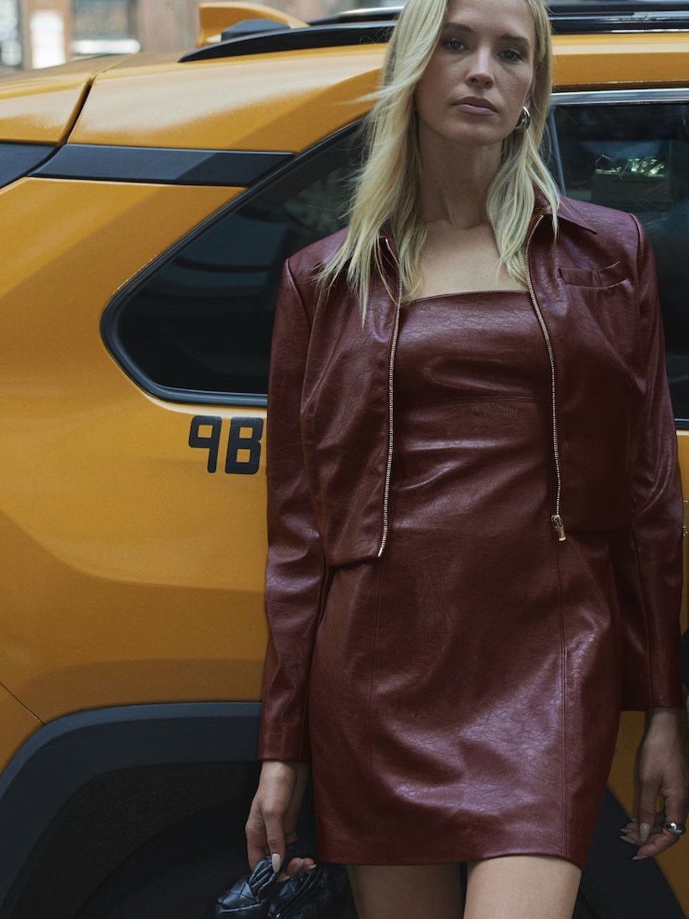 Dynamite faux leather mini tube dress